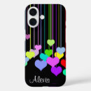 Search for colorful heart iphone cases Black