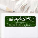Search for sleigh return address labels Snowflakes