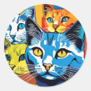 Search for kitty cat pattern stickers Colourful