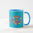 Search for floral peace sign mugs Hippie