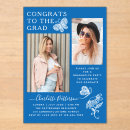 Search for blue and white graduation invitations Graduate