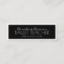 Search for dance instructor business cards White