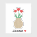Search for red tulip stickers Illustration