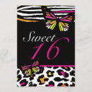 Search for funky zebra invitations White