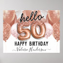 Search for gold 50th birthday party posters Glitter