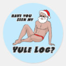 Search for yule log stickers Santa