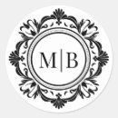 Search for black and white floral wedding stickers Modern
