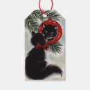 Search for christmas cat gift tags Retro