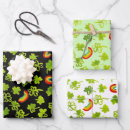 Search for four leaf clover wrapping paper Leprechaun