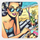 Search for retro cocktail stickers Beach