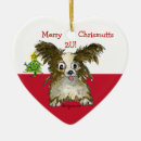 Search for papillon dog christmas tree decorations Cute