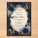 Search for navy sweet 16 invitations Butterfly