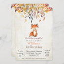 Search for fox 1st birthday invitations Fall