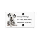 Search for fire return address labels Dog