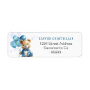 Search for blue teddy bear return address labels Cub