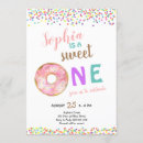 Search for sweet one invitations Doughnut