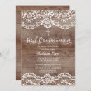 Search for wood first communion invitations Vintage