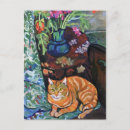 Search for ginger cat postcards Flowers