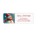 Search for snowman return address labels Cute