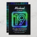 Search for 19th birthday invitations Neon