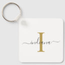 Search for gold letter key rings Modern