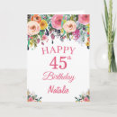 Search for 45 years old birthday cards Forty fifth birthday