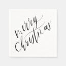 Search for black christmas napkins Calligraphy