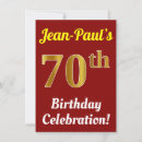 Search for red 70th birthday invitations 70 years old