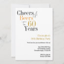 Search for milestone 60th birthday invitations Black and gold