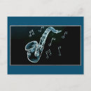 Search for modern music postcards Blue