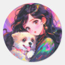 Search for girl dog stickers Retro