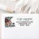 Search for garden flowers return address labels Cute