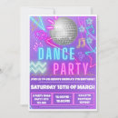 Search for neon dance party invitations Girls