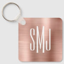 Search for letter key rings Rose gold