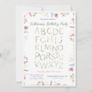 Search for alphabet birthday invitations Cute