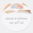 Search for feather wedding stickers Nature