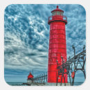 Search for michigan lighthouses stickers Red