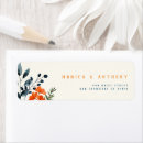 Search for blue orange return address labels Botanical