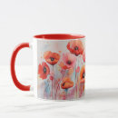 Search for red poppies mugs Poppy