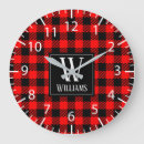 Search for modern in red black clocks Family