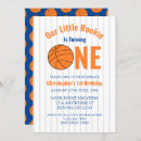 Search for basketball 1st birthday invitations Sports