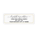 Search for gold letters return address labels Couple