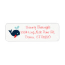 Search for red and blue return address labels Bridal shower