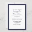Search for navy blue border wedding invitations Classic