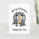 Search for firefighter christmas cards Fire truck
