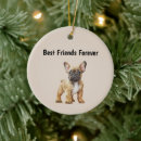 Search for frenchie christmas tree decorations Animals