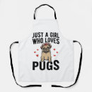 Search for pug love aprons Puppy