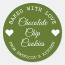 Search for green white stickers Made with love