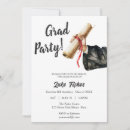 Search for black cap and gown graduation invitations High school
