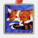 Search for sleeping cat christmas tree decorations Tabby
